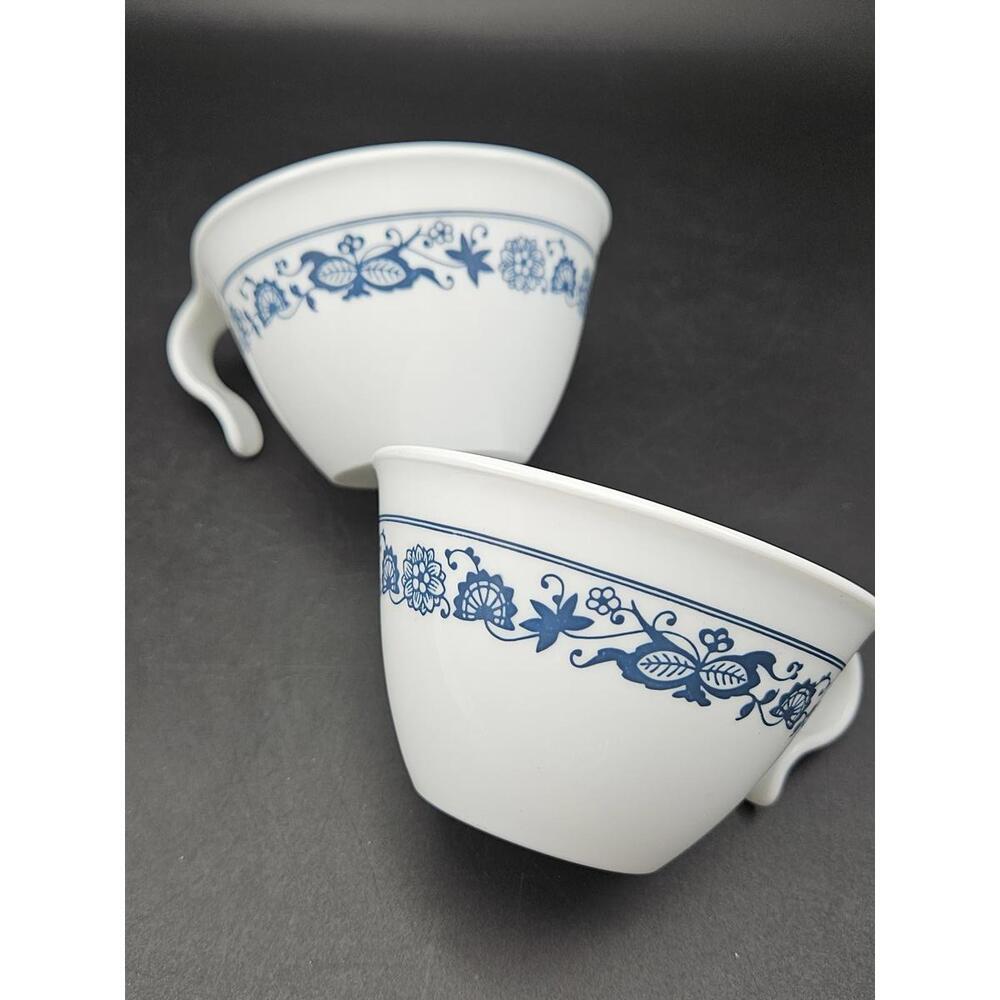 3pc Corelle Old Town Blue Replacement Set - 2 Tea Cups & 1 Saucer - Blue Onion - Picture 5 of 15